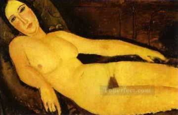 Amedeo Modigliani Painting - desnudo en el sofá 1918 Amedeo Modigliani